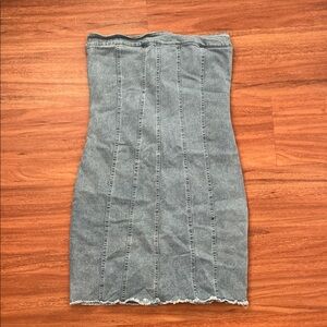 Denim Strapless Dress